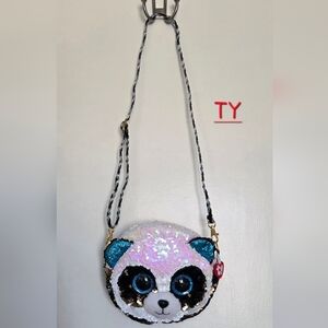 Ty Beanie Boos Bamboo Panda Sequins Kids Purse